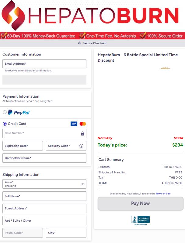 HepatoBurn - Secure Order Page